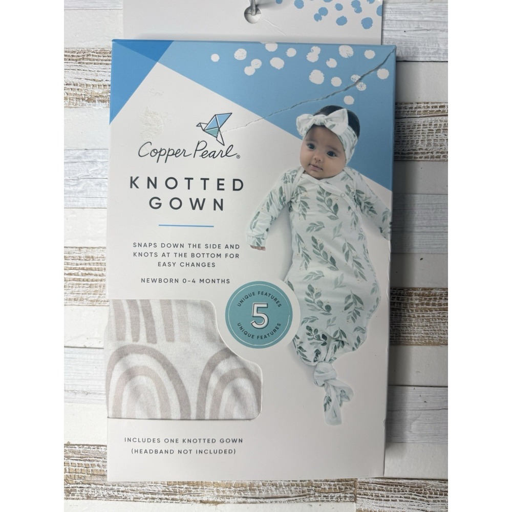 Size Newborn (0-4 Months) Knotted Gown Bliss Copper Pearl New in Box